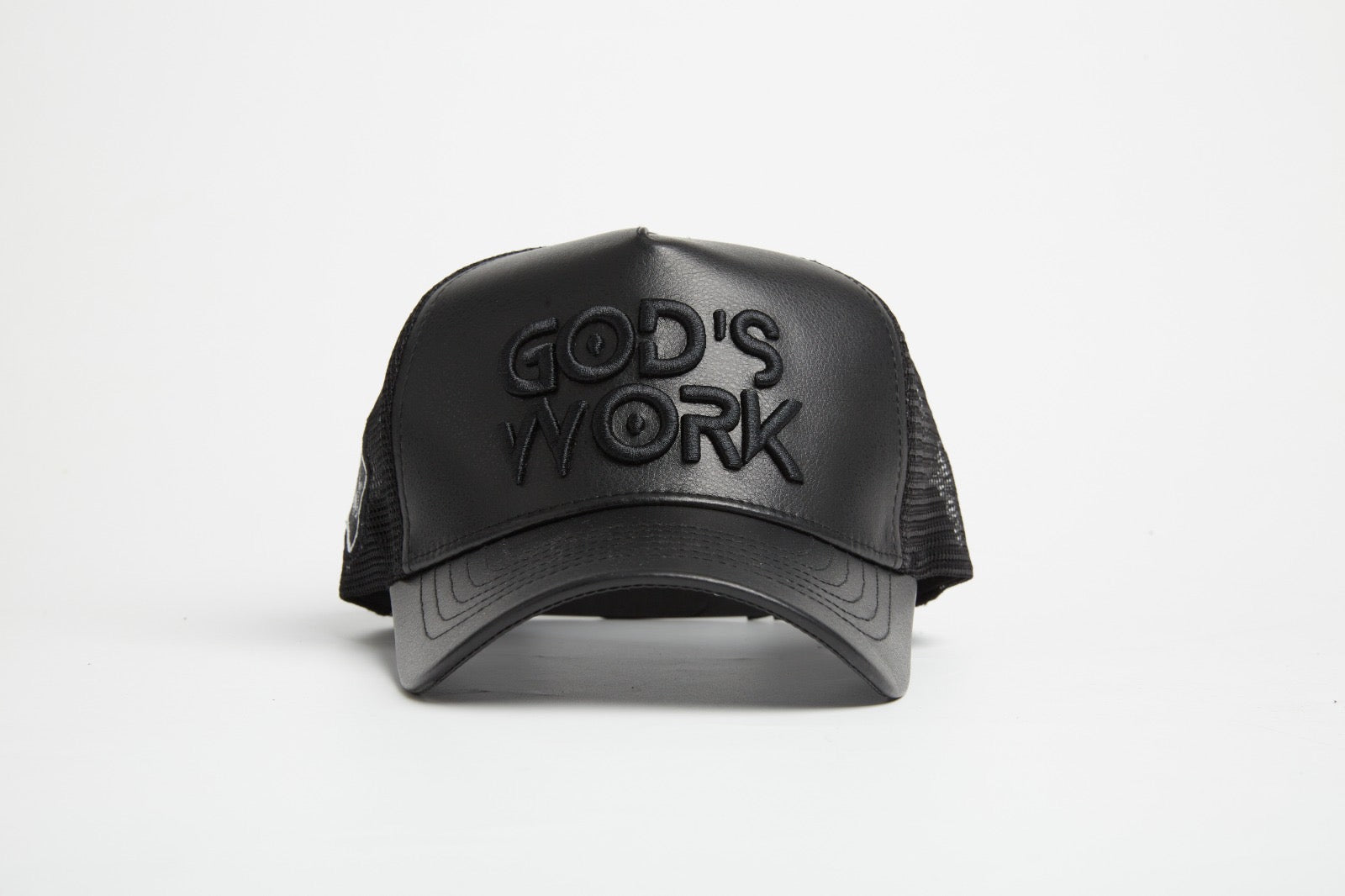 God&amp;#39;s Work- Asphalt Leather / Signature Series Snap-back
