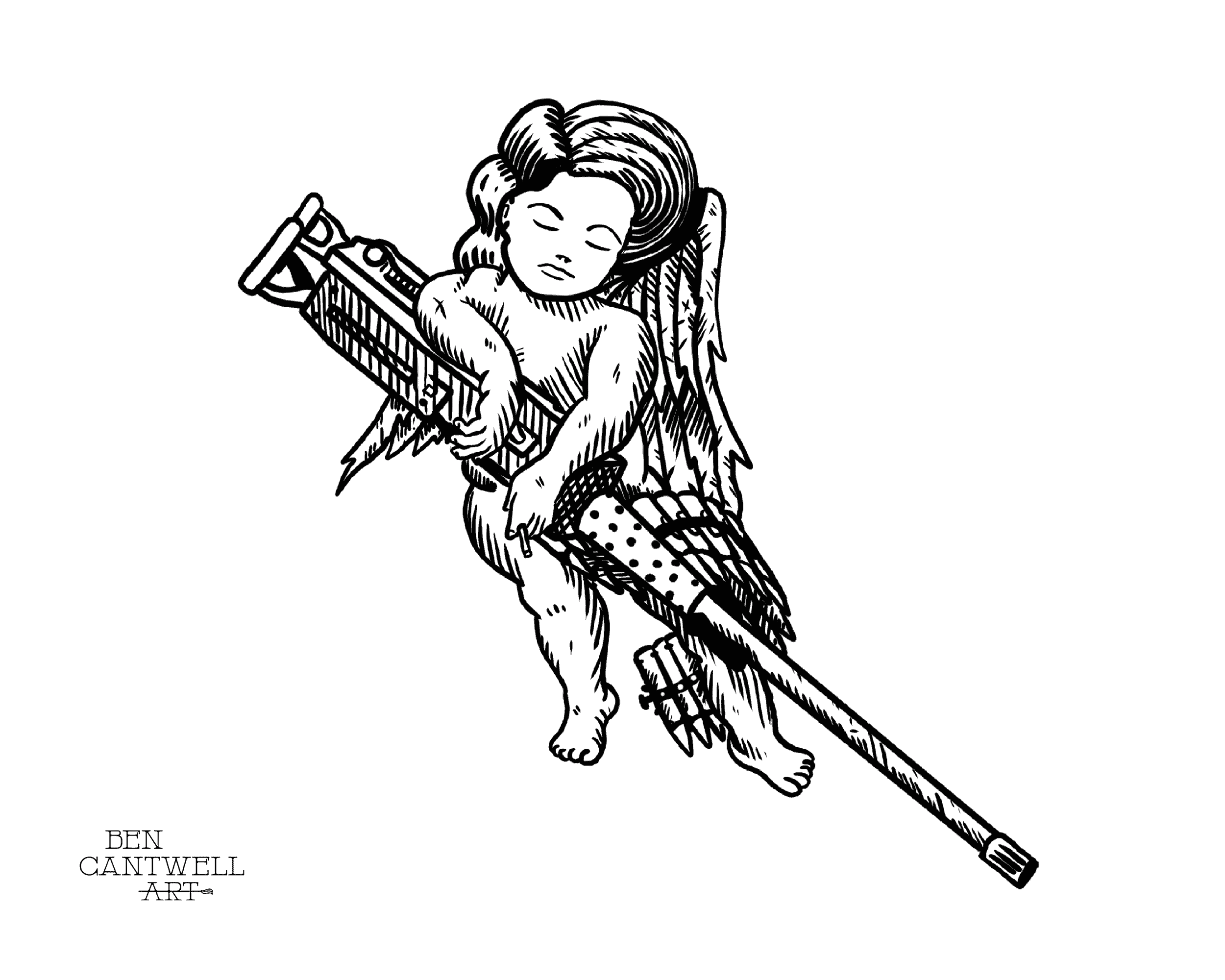 Cherub with .50 Cal Machinegun