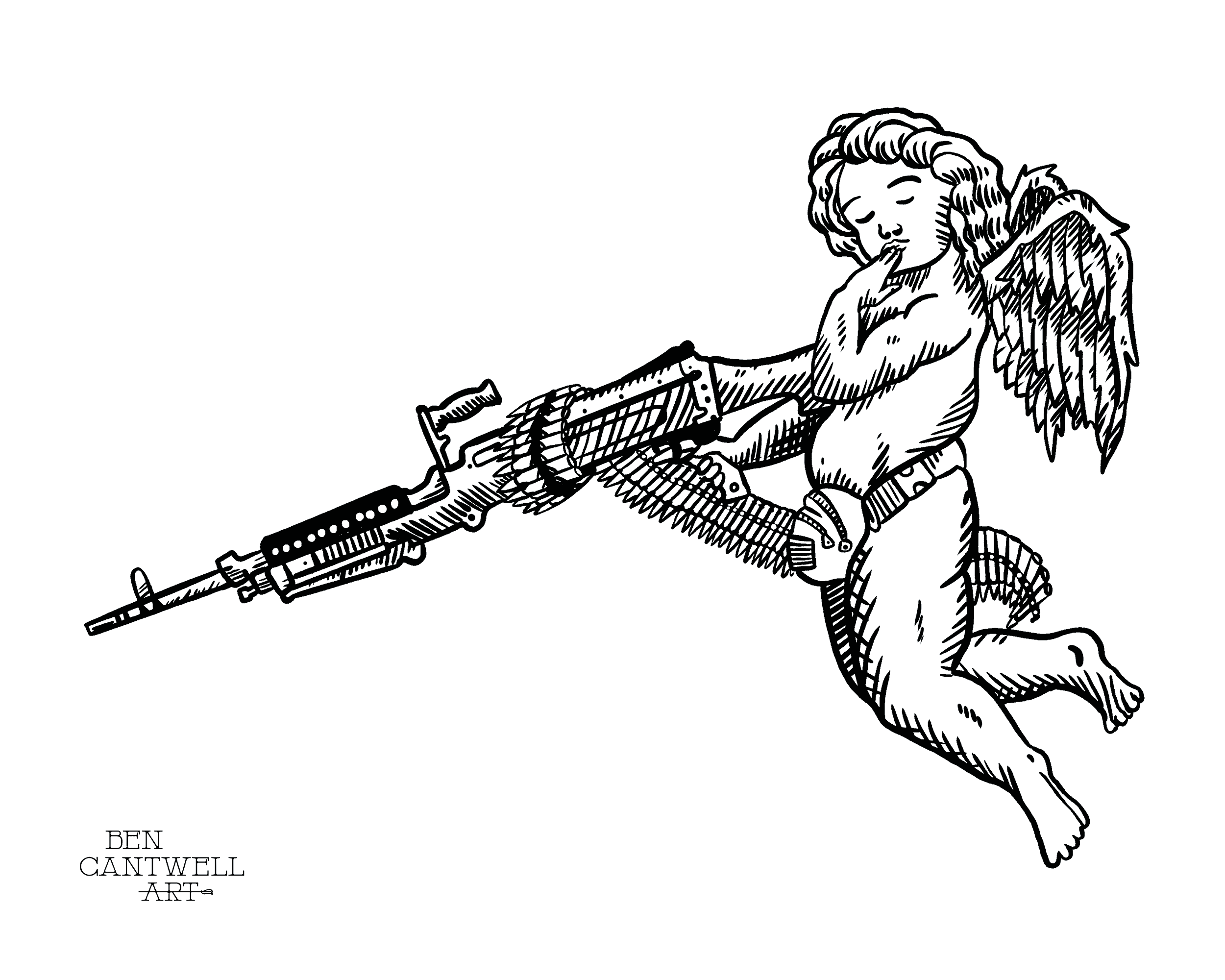 Cherub with 240 Machinegun