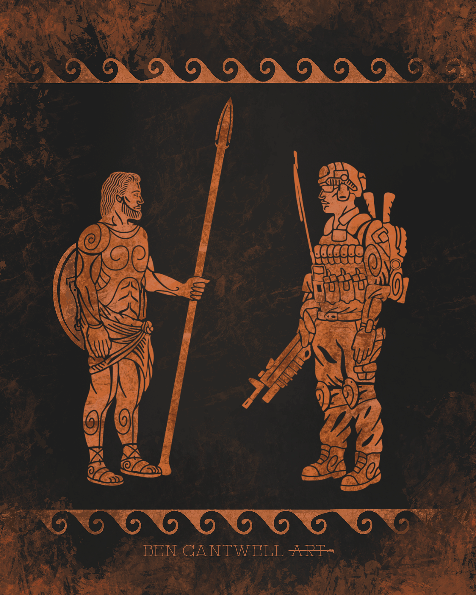 Ancient and Modern Warrior - Greek Blackout