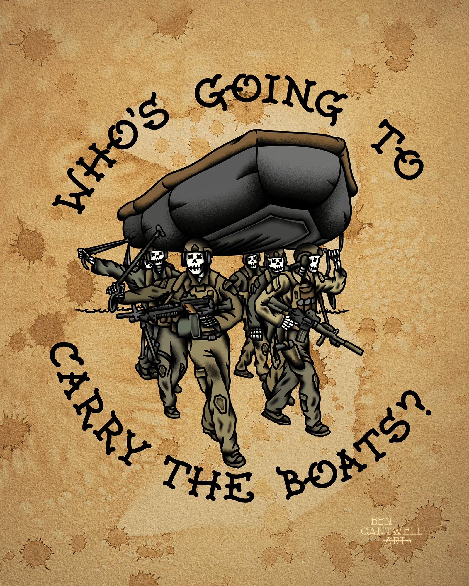 "Who's gonna carry the boats?"