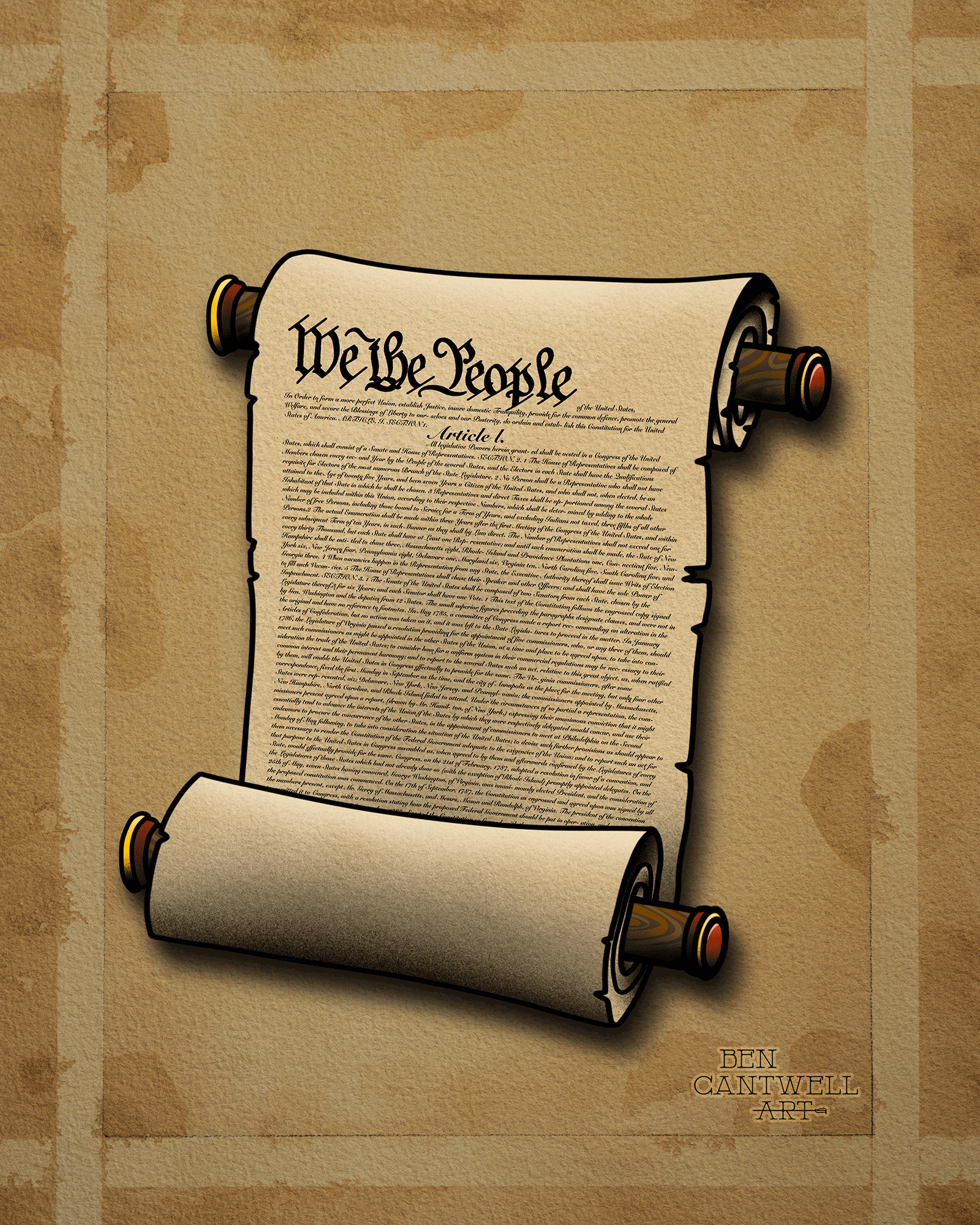 &amp;quot;We the People&amp;quot; Constitution Scroll