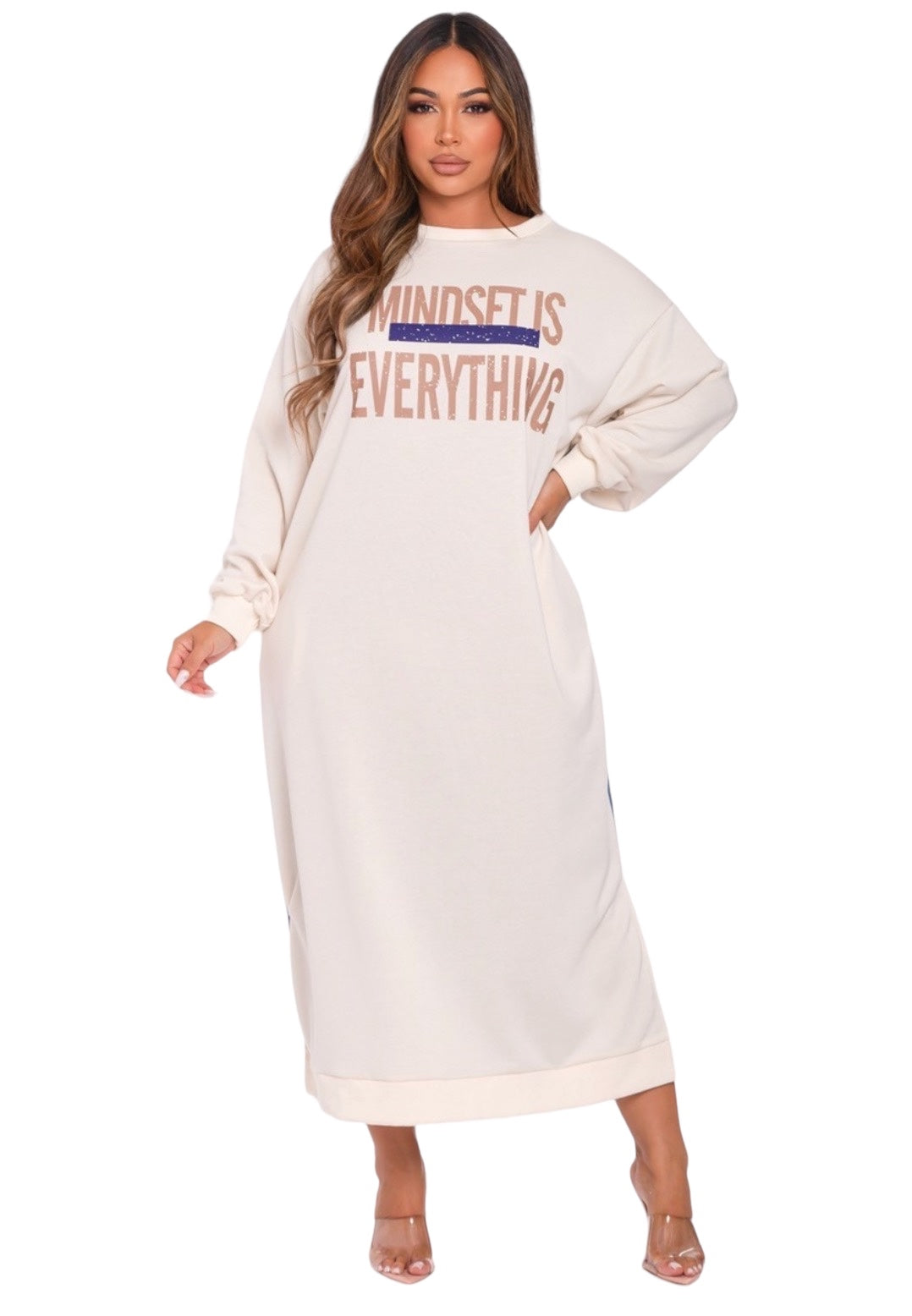 Mindset is Everything....Denim &amp;amp; Sweat Maxi Dress