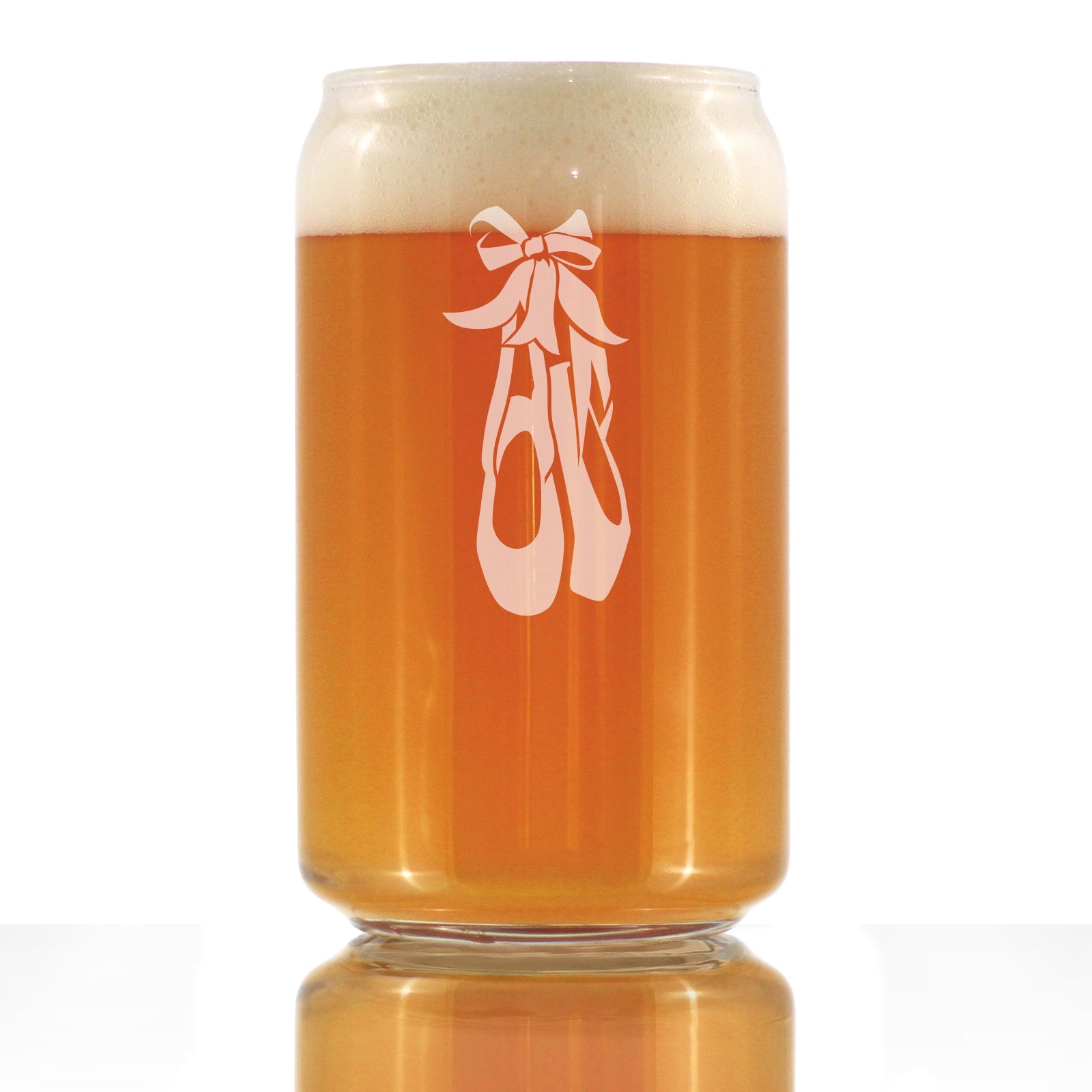 Ballet Shoes - Beer Can Pint Glass - Ballerina and Dance Teacher Gifts - 16 oz Glasses