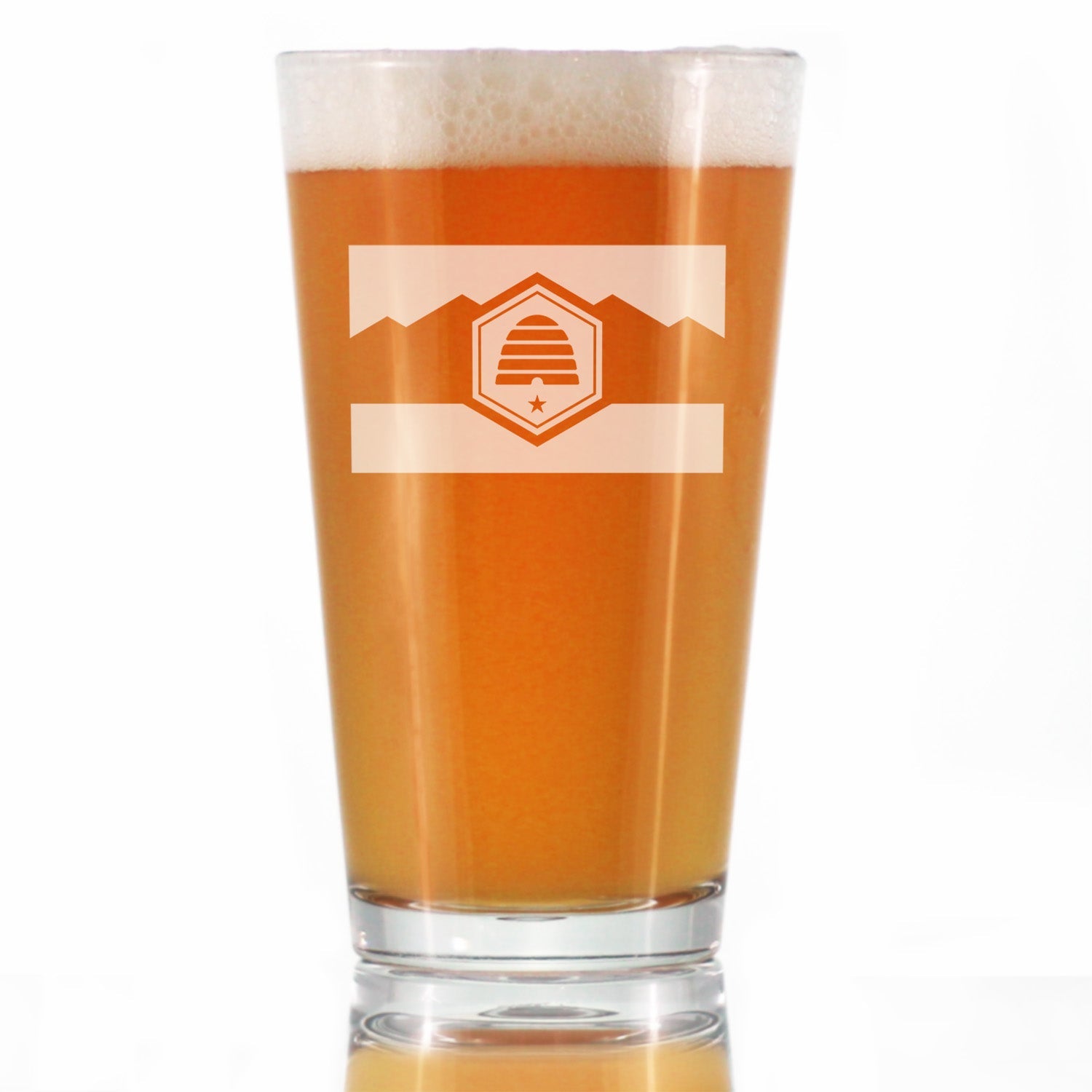 Utah Flag Pint Glass for Beer - State Themed Drinking Decor and Gifts for Utahn Women &amp;amp; Men - 16 Oz Glasses (Copy)