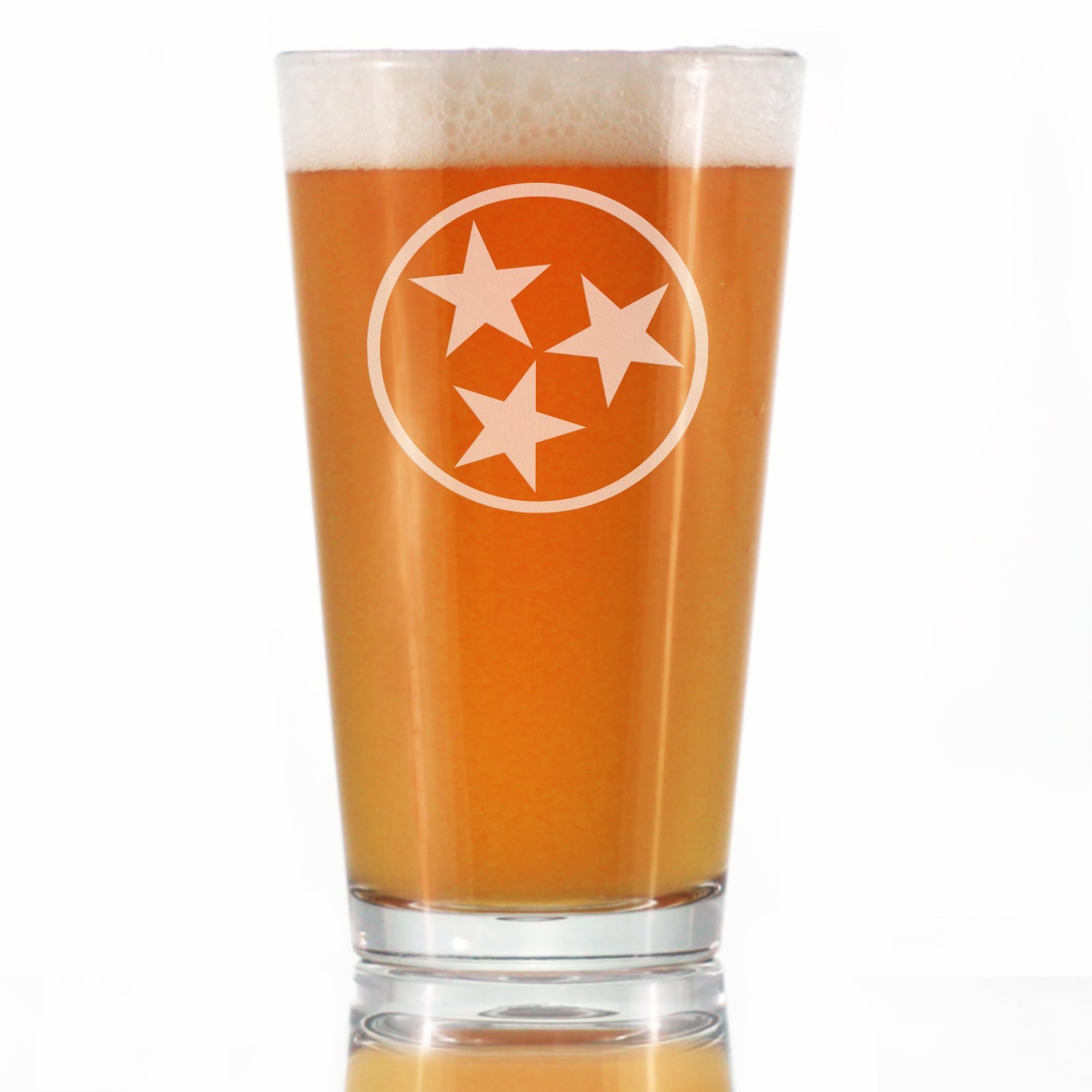 Tennessee Flag Pint Glass for Beer - State Themed Drinking Decor and Gifts for Tennessean Women &amp;amp; Men - 16 Oz Glasses