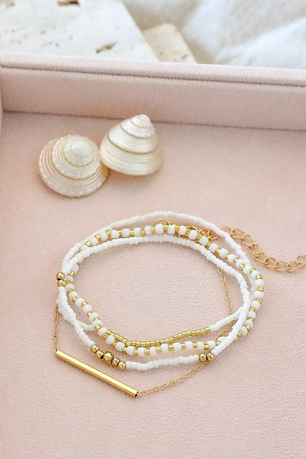 Tiny Beaded Multi Layer Bracelet Set