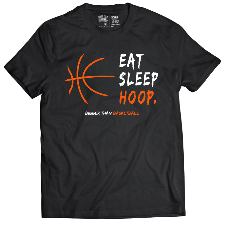 Eat, Sleep, Hoop. - T-shirt - Black