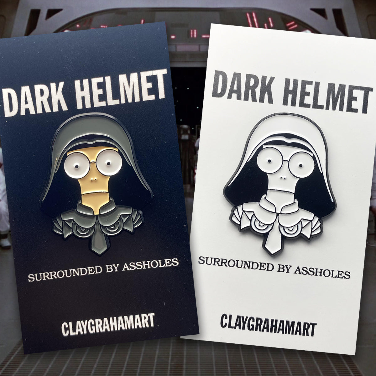 Dark Helmet Punk 1.5&amp;quot; Soft Enamel Pin
