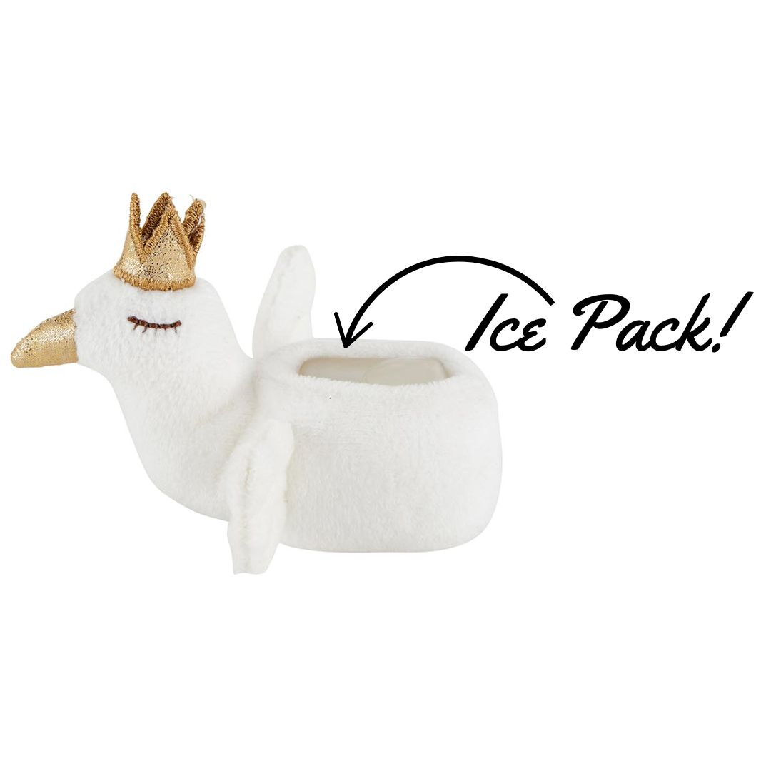 Baby Gift Serene Swan Comfort Toy for Baby in White | Boo-boos Relief Toy | 4.25&amp;quot;