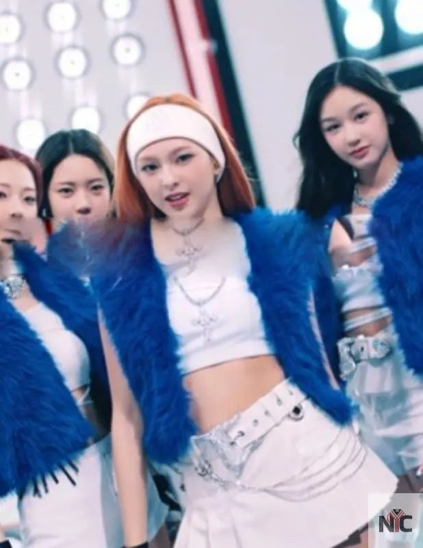 Babymonster Batter Up Blue Fur Vest