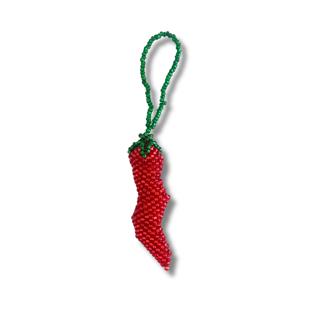 Hot Pepper Seed Bead Ornament - Guatemala
