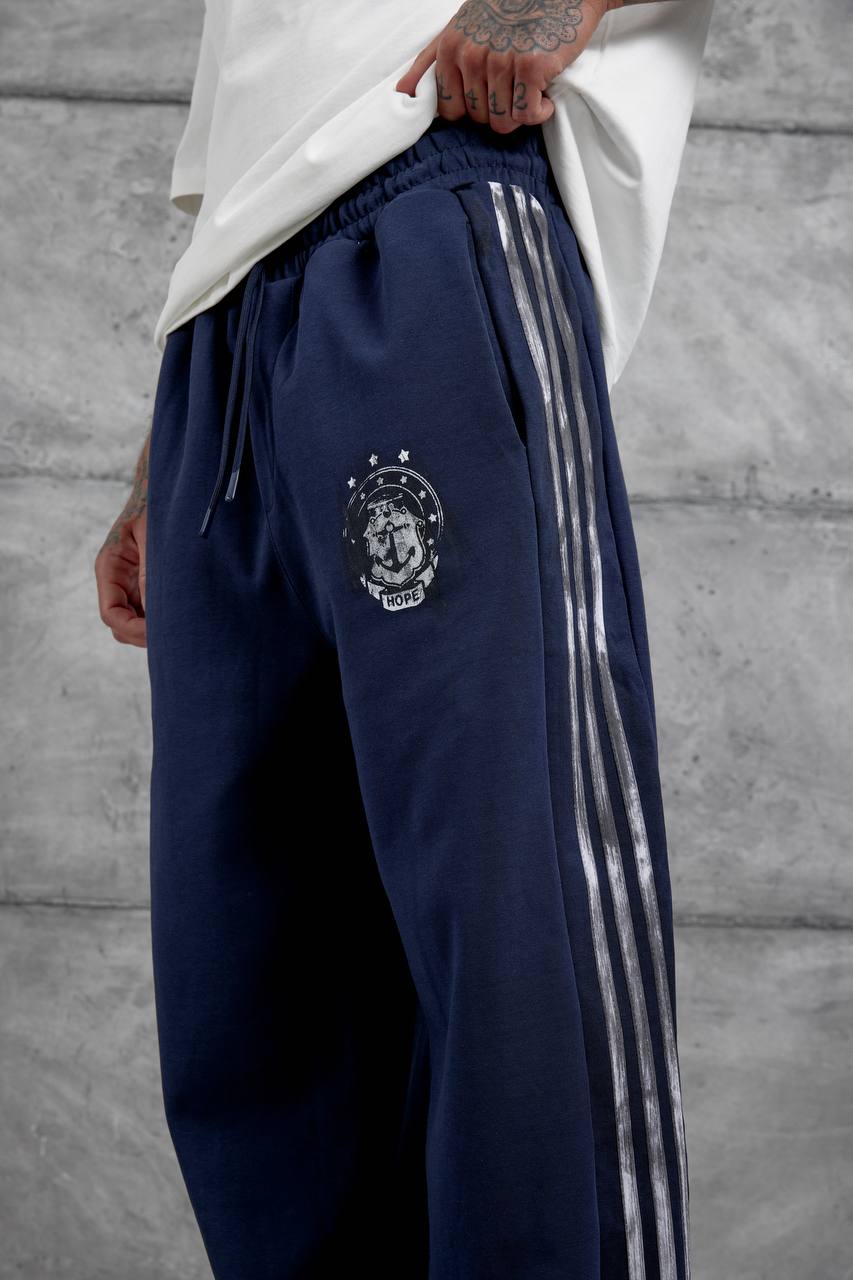 Baggy Side-Stripe Track Pants