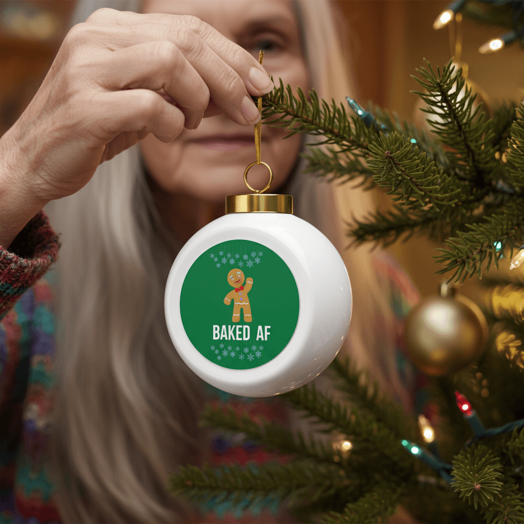 Baked AF Christmas Ornament - 4LibertyShop.com