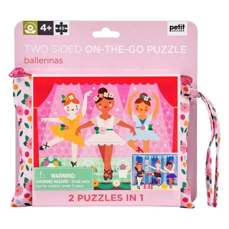 Ballerinas &amp;quot;On-the-Go&amp;quot; 49 Piece Double-Sided Jigsaw Puzzle Chronicle