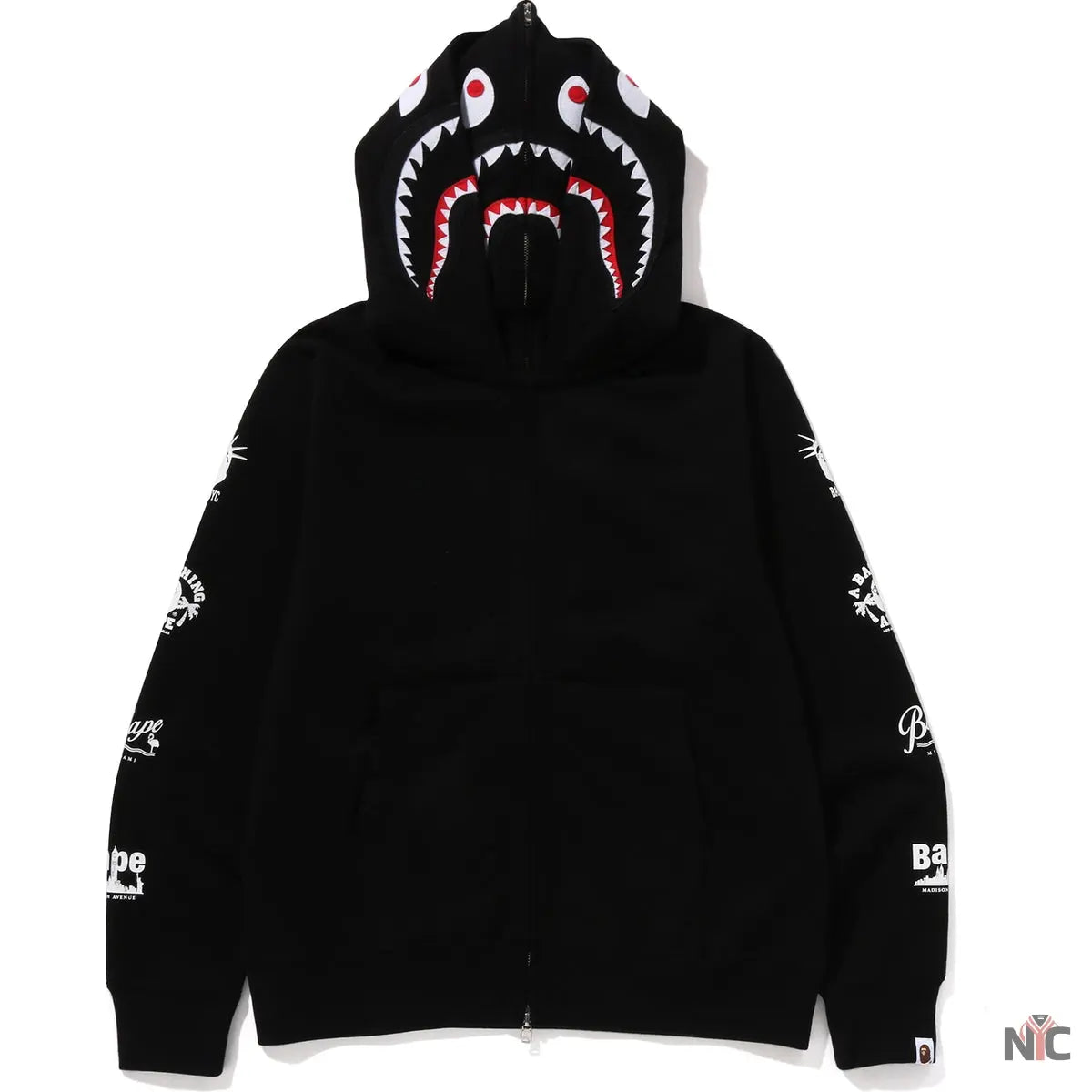 Bape Us Double Shark Full Zip Hoodie Mens
