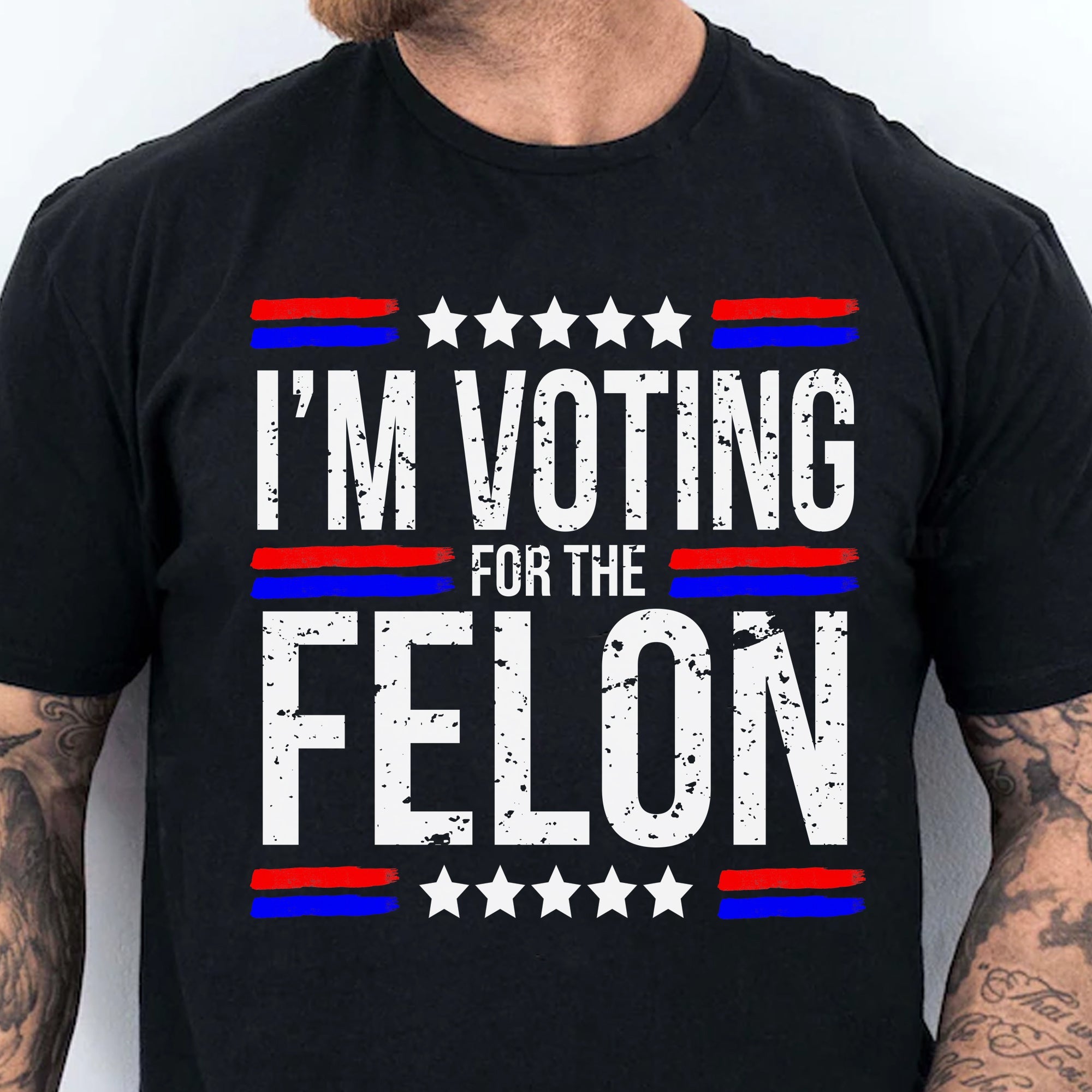 I&amp;#39;m Voting For The Felon | Trump 2024 Shirt | Republican Shirt | Political Shirt | Trump Supporters Shirt Dark C1003 - GOP