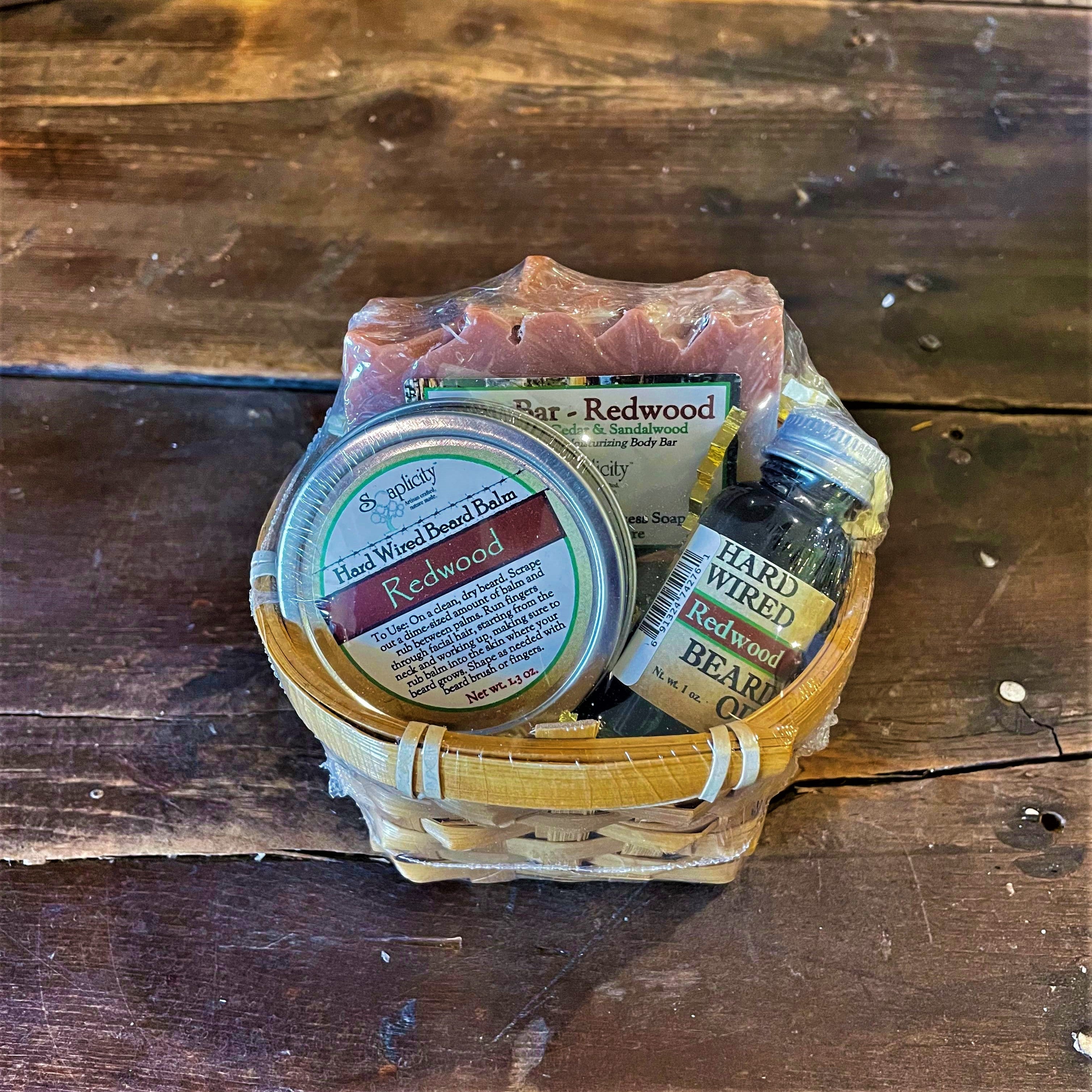 Bearded Trio Gift Set with Hard Wired Beard Oil, Balm, &amp;amp; Body Soap Bar