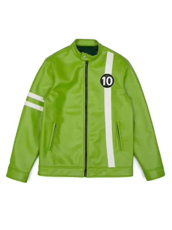 Ben 10 Cosplay Green Leather Jacket