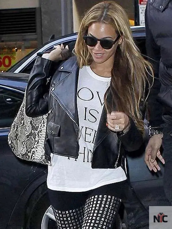 Beyonce Biker Leather Jacket