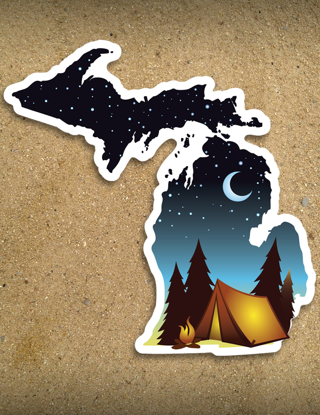 Campsite - 6&amp;quot; Michigan Sticker