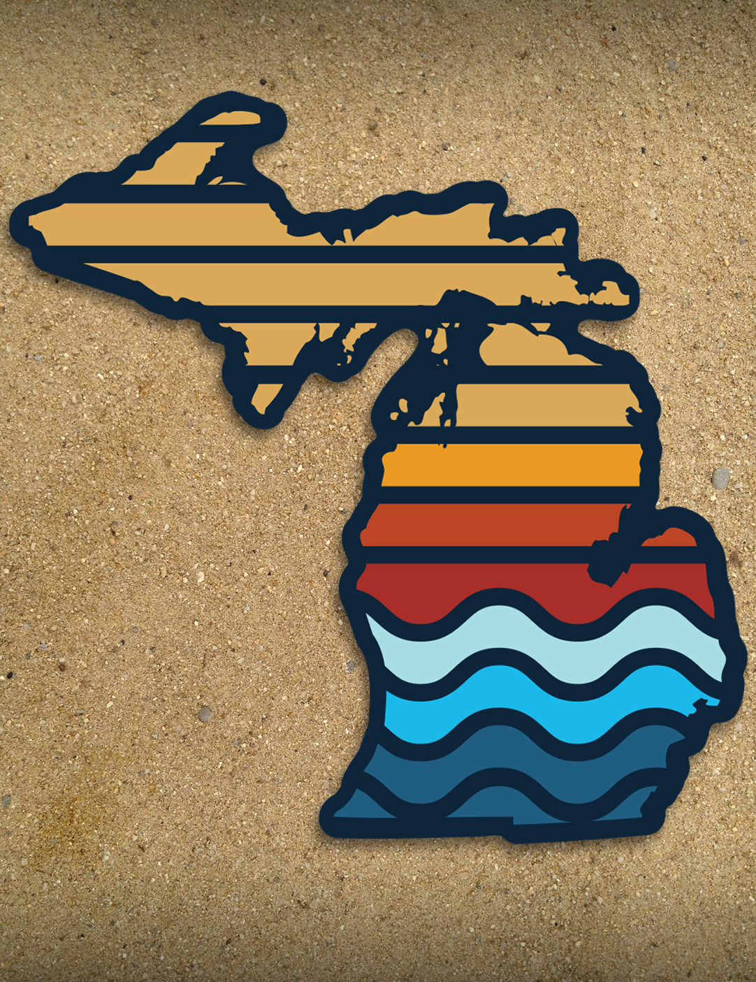Color Bars - 6&amp;quot; Michigan Sticker