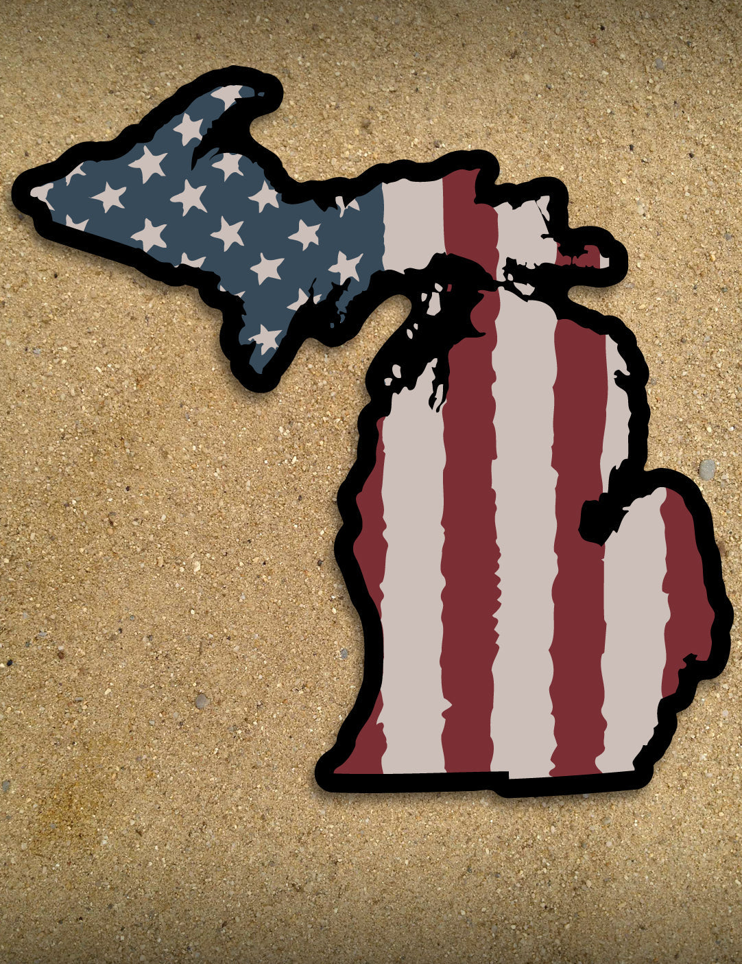 Old Glory - 6&amp;quot; Michigan Sticker