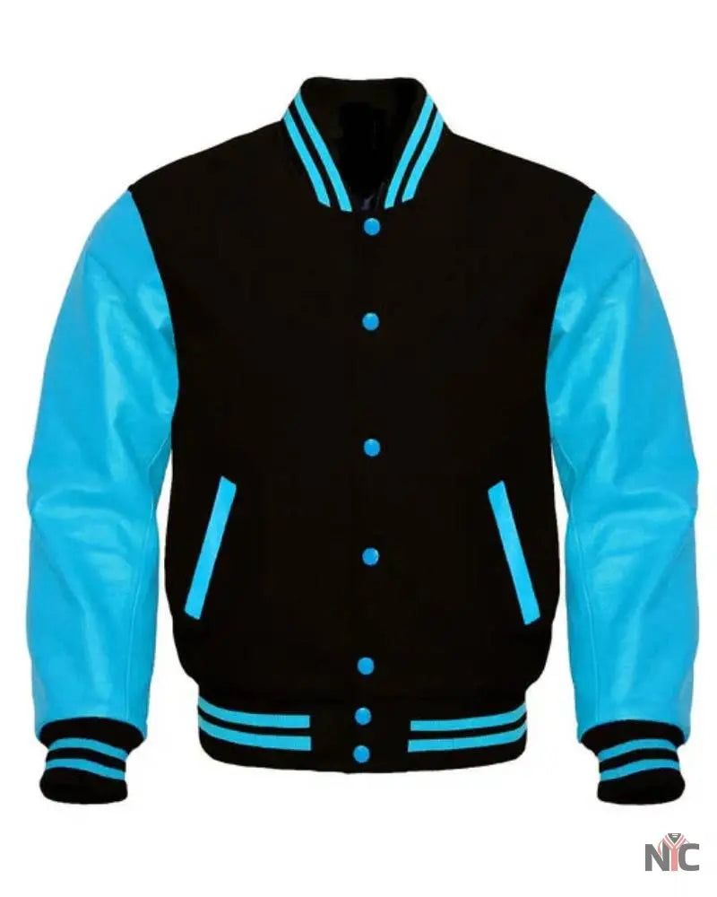Black And Blue Varsity Jacket