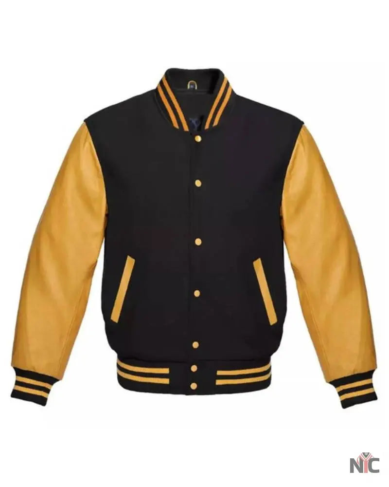 Black And Gold Varsity Jacket