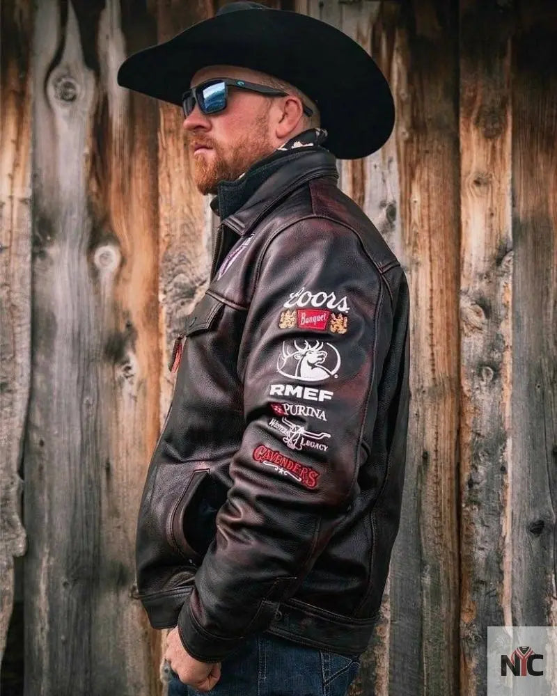Black Cherry Rodeo Texas Leather Jacket