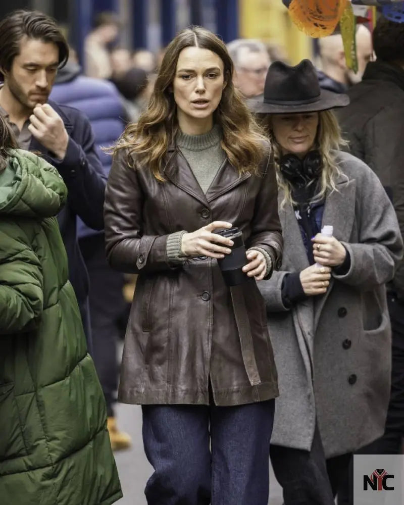 Black Doves 2024 Keira Knightley Leather Jacket
