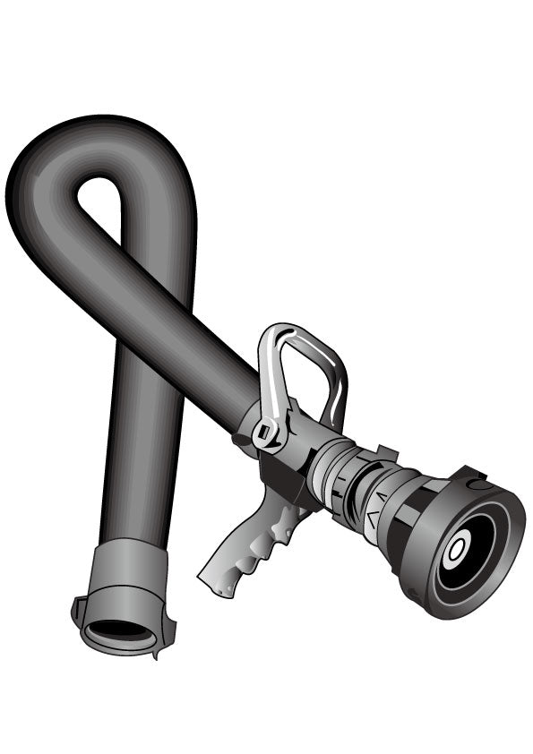 BLACK HOSE RIBBON HELMET DECAL