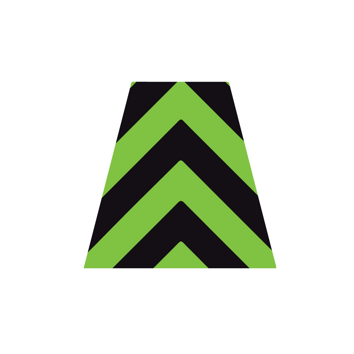 BLACK AND GREEN CHEVRON REFLECTIVE HELMET (TET) TETRAHEDRON