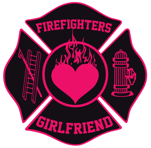 FIREFIGHTERS GIRLFRIEND MALTESE CROSS WINDOW DECAL