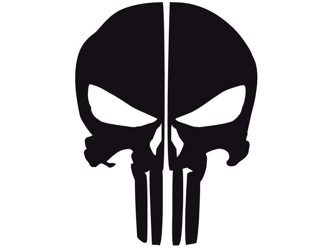 PUNISHER SKULL REAR HELMET REFLECTIVE HELMET DECAL