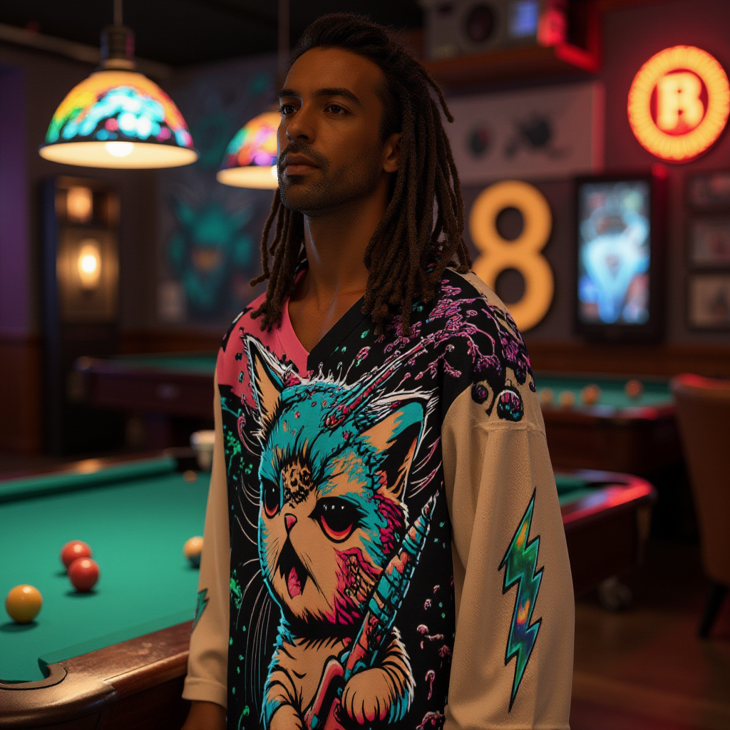 Blicken Kitten Men&amp;#39;s V-neck Jersey