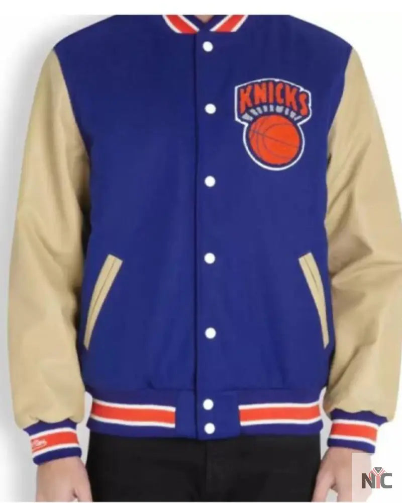 Blue Vintage NBA New York Knicks Varsity Jacket