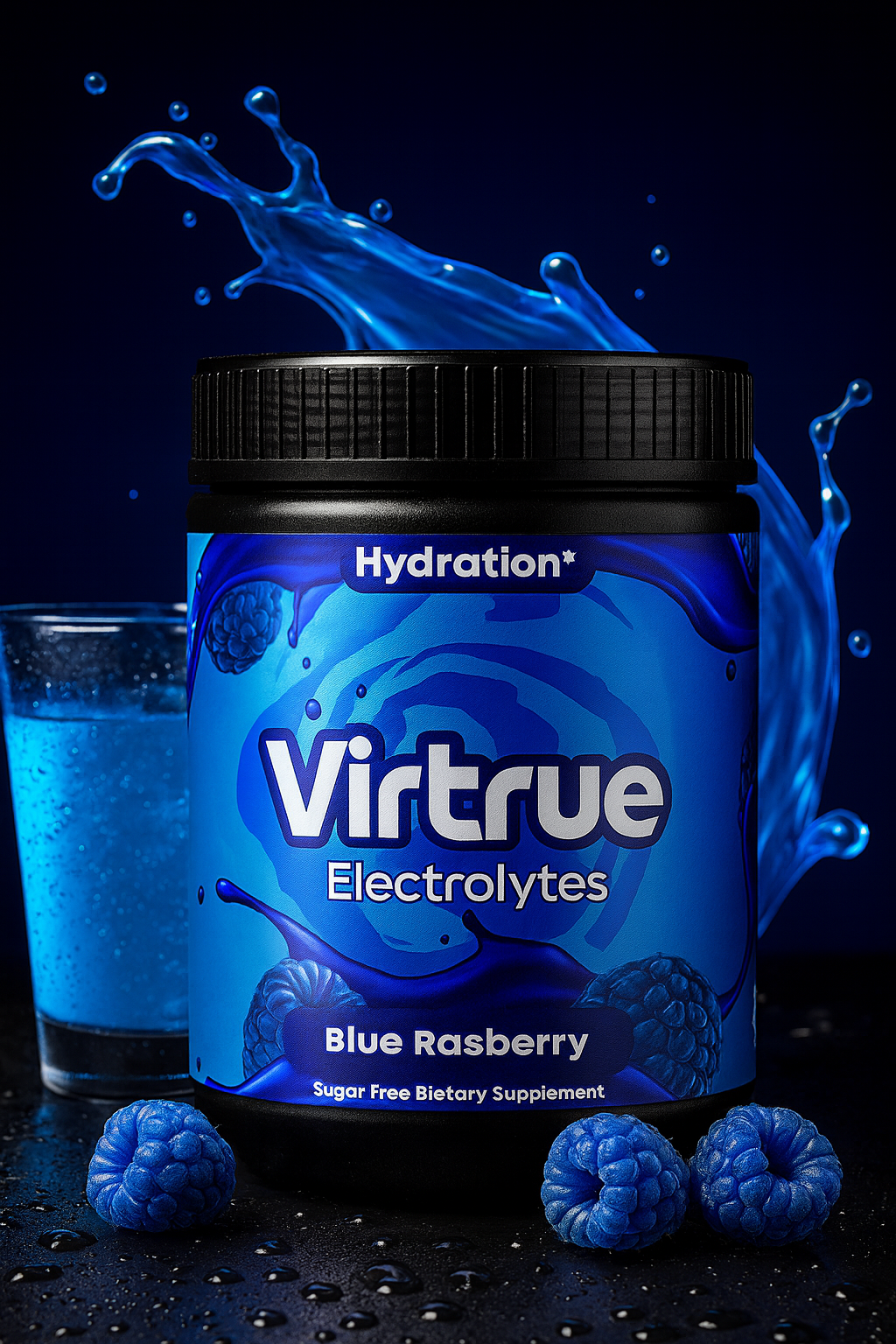 Blue Raspberry Electrolyte Hydration – Sugar-Free | Refreshing &amp;amp; Rapid Rehydration Formula