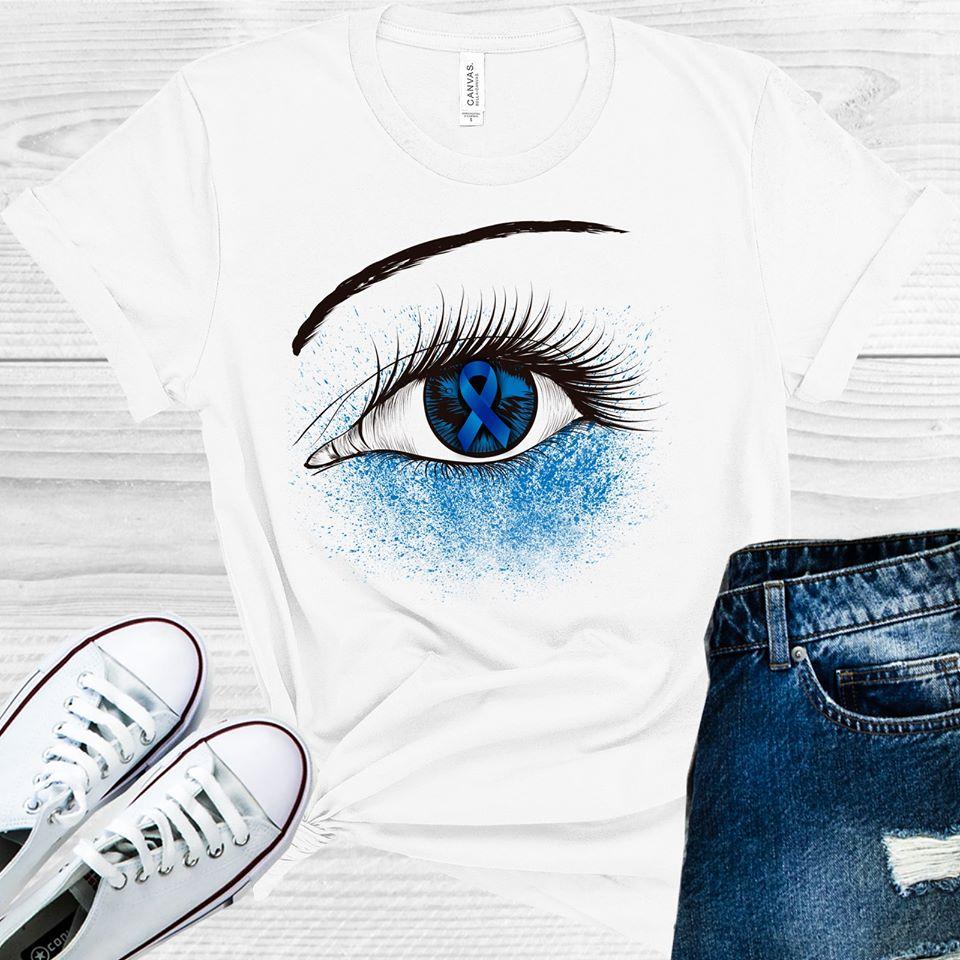 Blue Ribbon Awareness Eye Graphic Tee