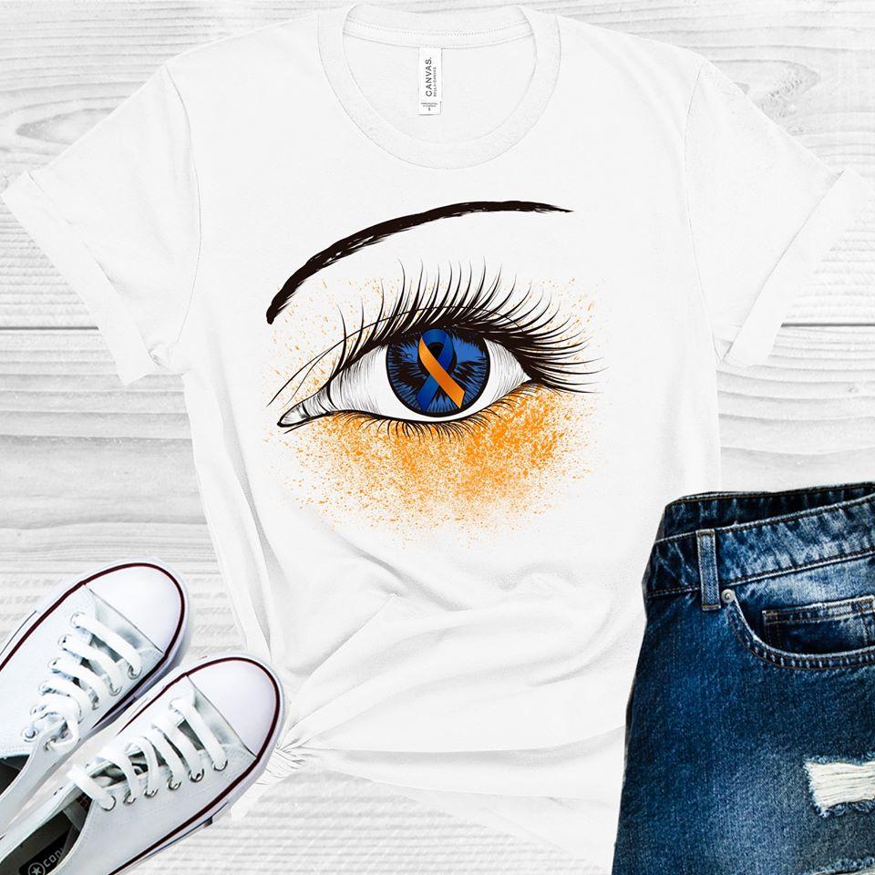 Blue &amp;amp; Orange Ribbon Awareness Eye Graphic Tee