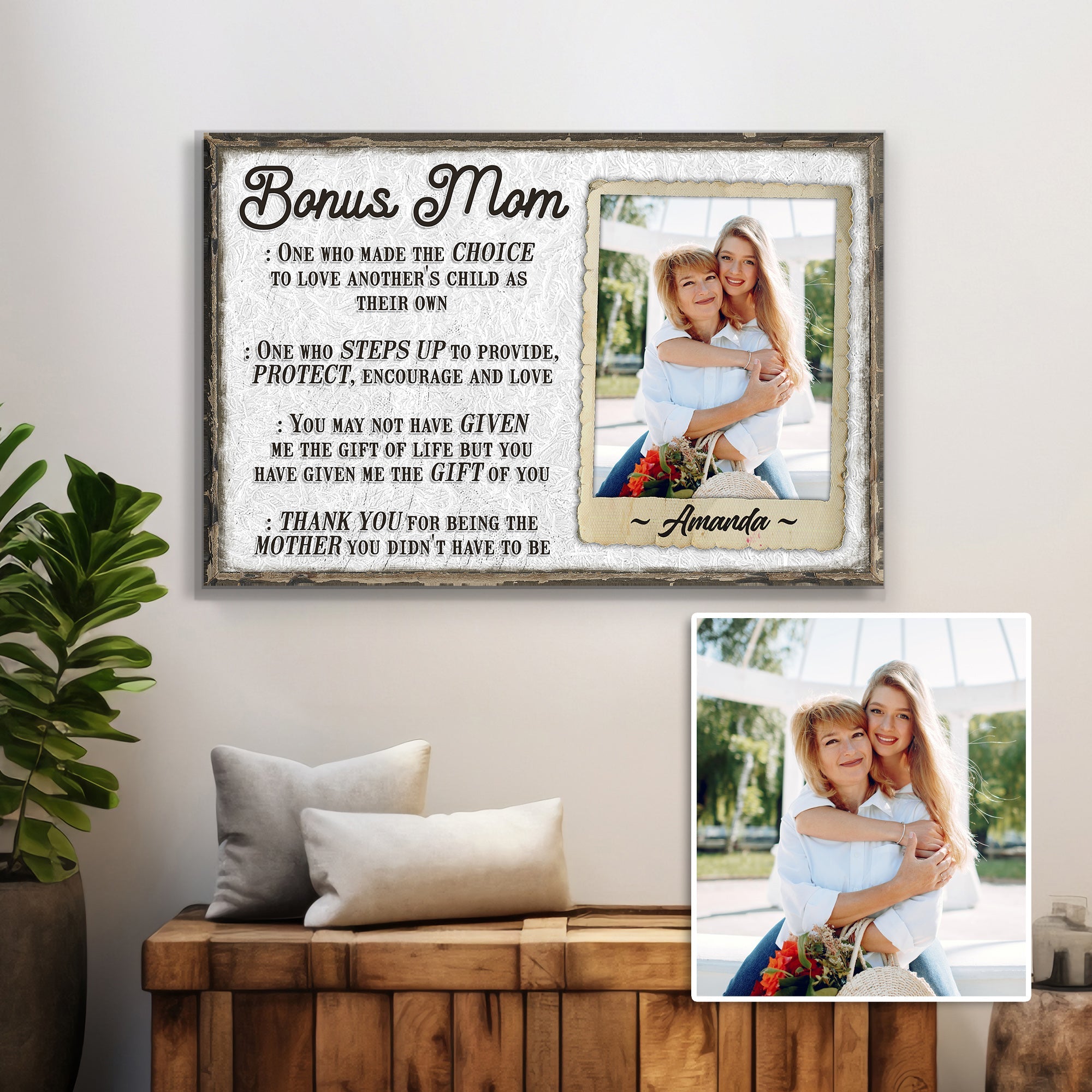 Bonus Mom Customized Sign