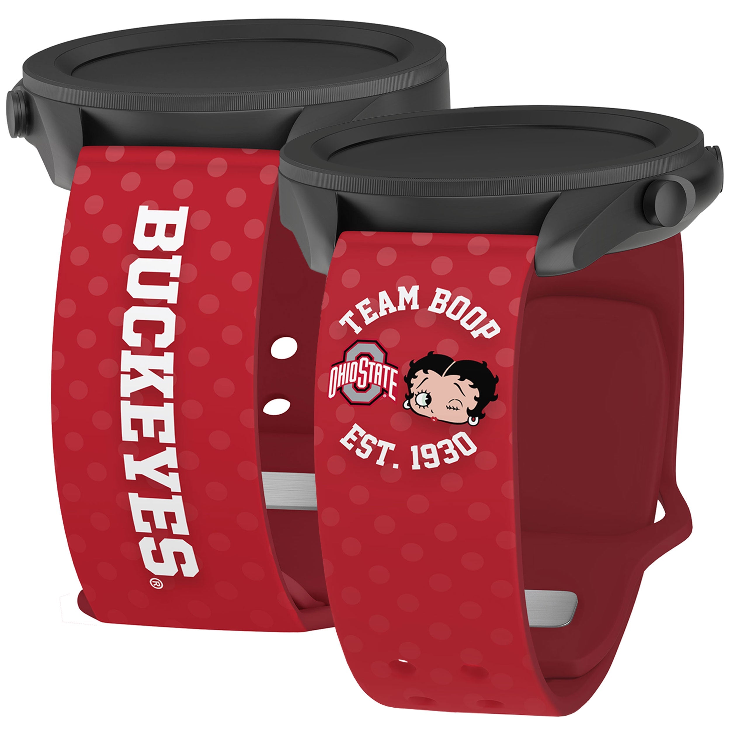 Ohio State Buckeyes X Betty Boop HD  Watchband for Samsung, Garmin, Fossil, and More