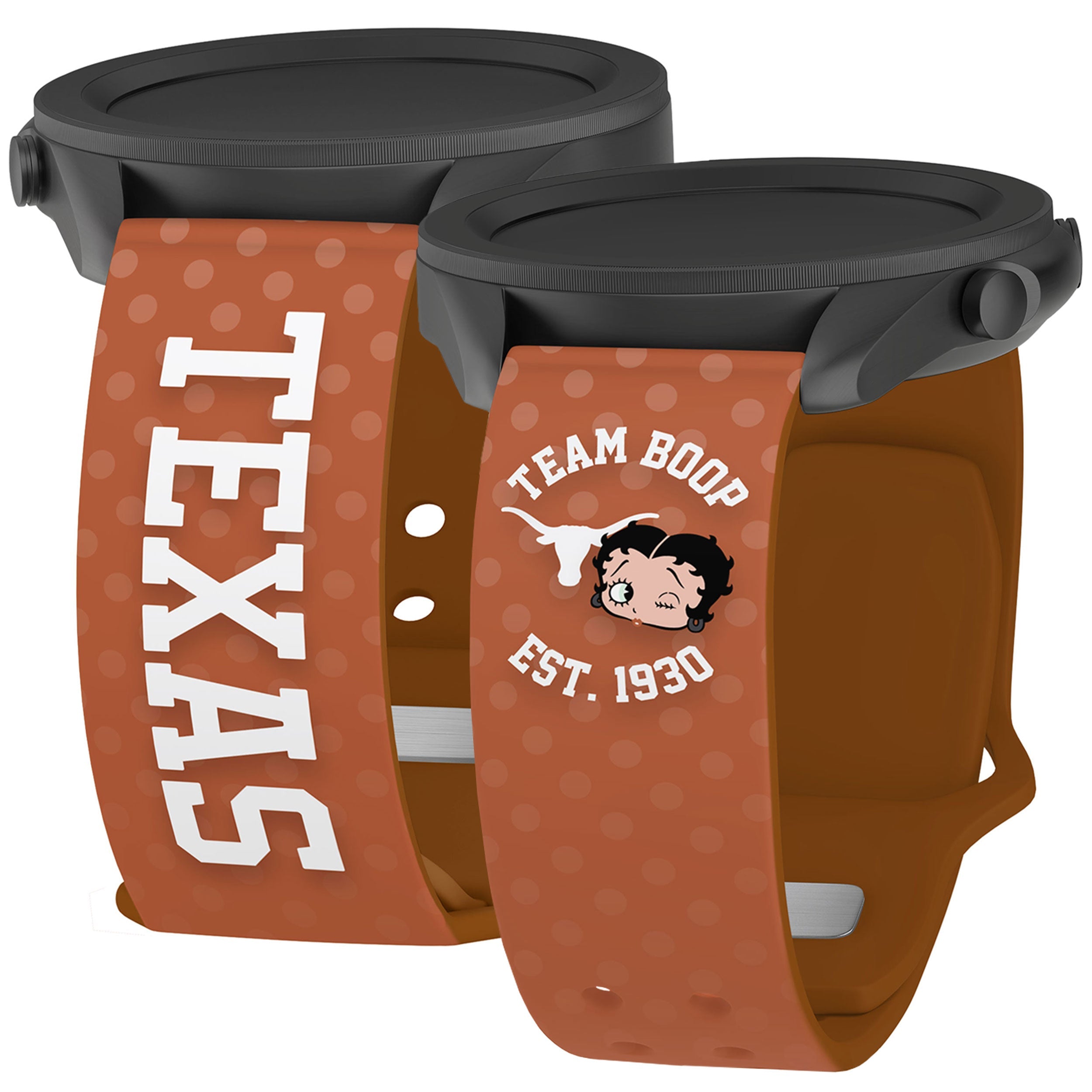 Texas Longhorns X Betty Boop HD  Watchband for Samsung, Garmin, Fossil, and More