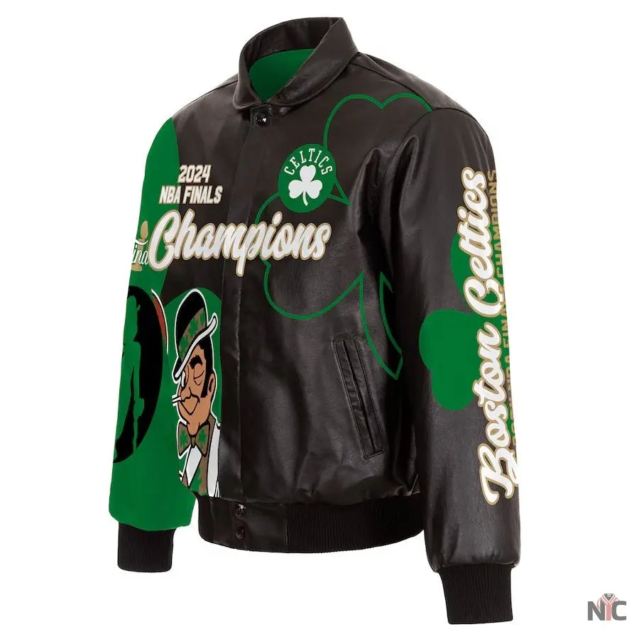 Boston Celtics 2024 NBA Finals Champions Leather Jacket