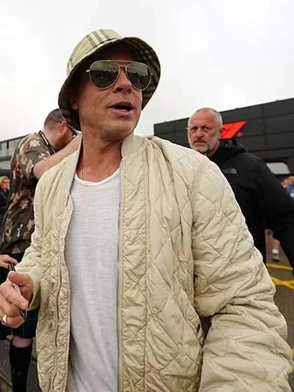 Brad Pitt F1 Quilted Bomber Jacket
