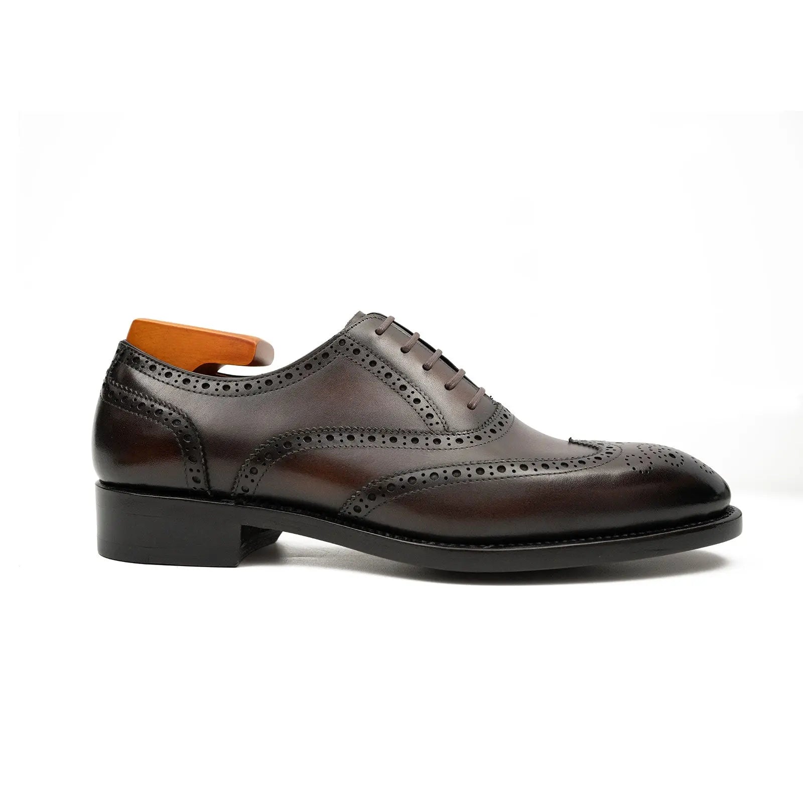 Brown Men&amp;#39;s Goodyear Welted Brogue Leather Shoes