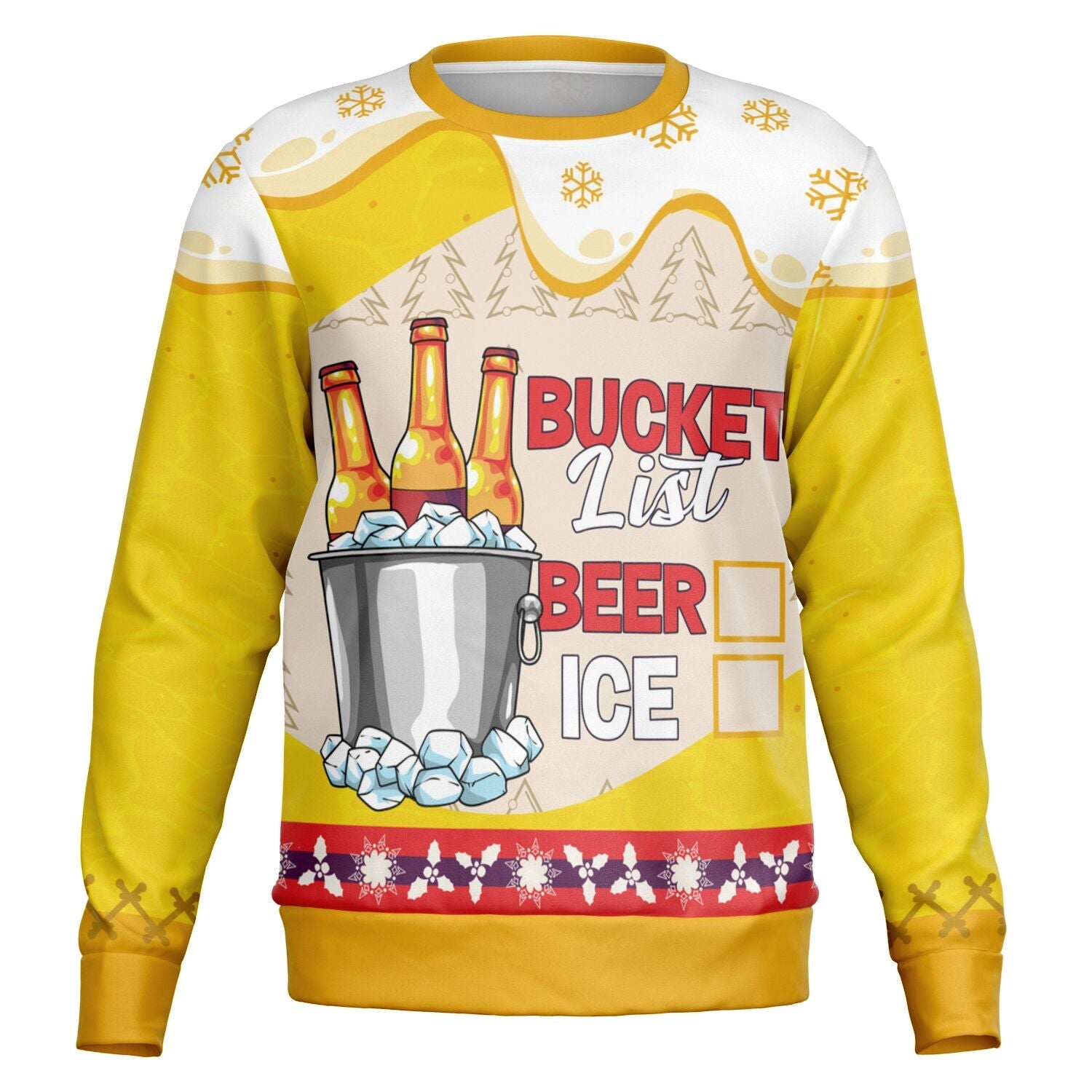 Bucket List: Beer and Ice Christmas Sweatshirt