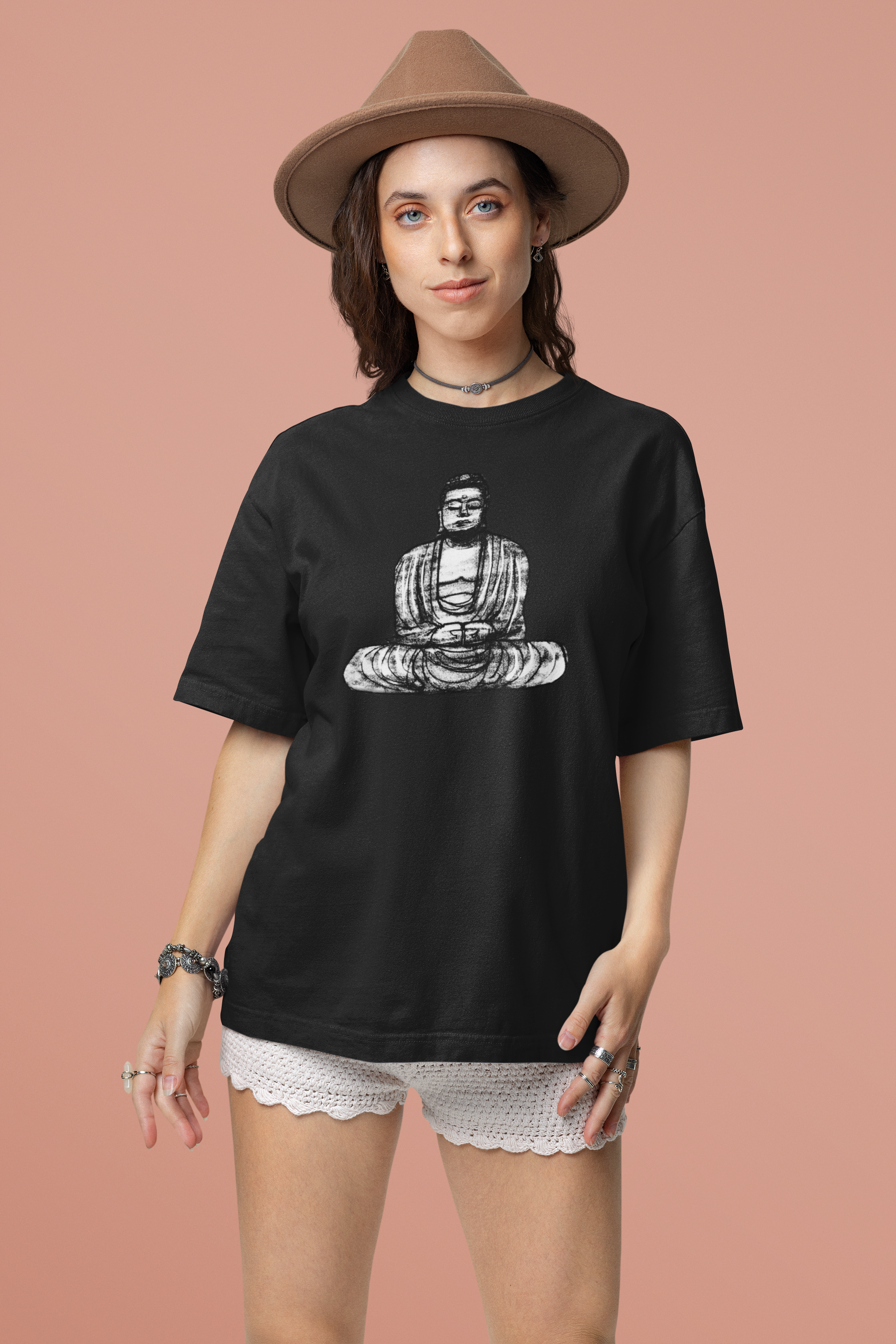 Buddha Sketch Women&amp;#39;s Cotton Tee