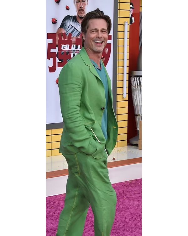 Bullet Train Brad Pitt Green Suit