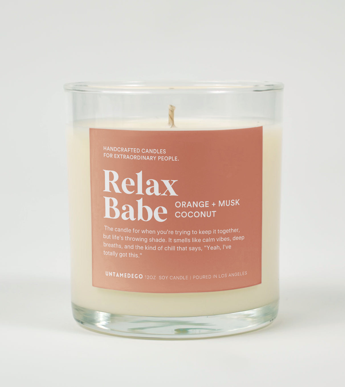 Relax Babe Glass Candle
